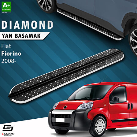 S-Dizayn Fiat Fiorino Diamond Krom Yan Basamak 173 Cm 2008 Üzeri A+ Kalite