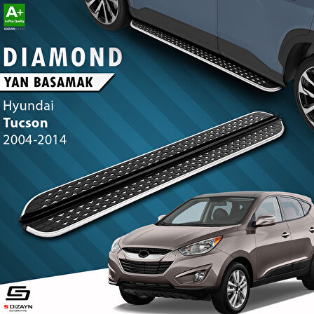 S-Dizayn Hyundai Tucson 2 Diamond Krom Yan Basamak 173 Cm 2004-2014 A+ Kalite