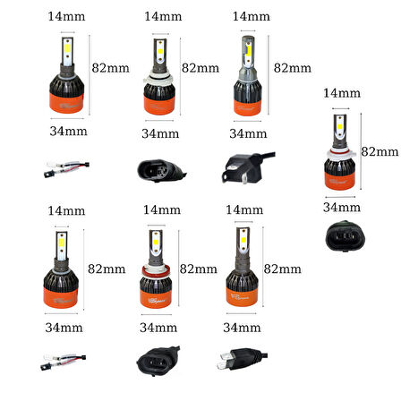 Space Led Far Ampulü Beyaz 48W 12V 8000LM H9006 / LAAM98