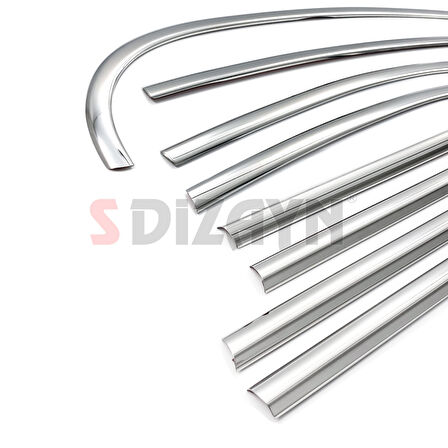 S-Dizayn Renault Fluence Krom Cam Çerçeve Seti 8 Prç 2010-2016 A+ Kalite