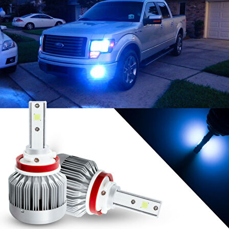 Space Led Far Ampulü H11-3500LMX2-30W-12V Buz Mavisi / LAAM705