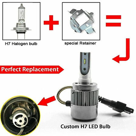 Space Orijinal Volkswagen H7 Led Far Ampulü 36W 4800LM 12V-32V / LAAM808