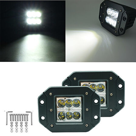 Space Offroad sis lambası 6 led 18w takım / LASS318