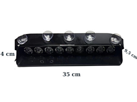 Flaş led çakarlı 27w 9 led kırmızı-mavi 8 fonksiyonlu / LAPA175-1