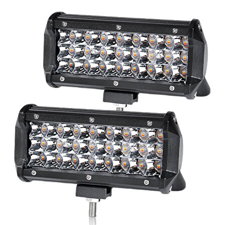 Space Sis lambası çift renk sarı beyaz 24 led çakarlı 72w 12-24v set / LASS281