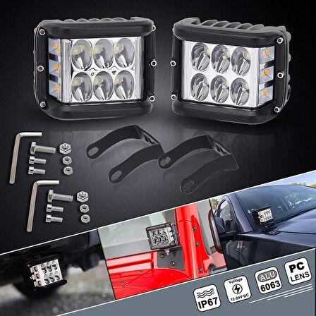 Space Offroad sis lambası 12 led 36w çift / LASS319