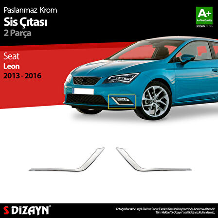 S-Dizayn Seat Leon Krom Sis Farı Çerçevesi 2 Prç. 2013-2016