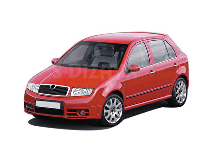 S-Dizayn Skoda Fabia Krom Cam Çıtası 4 Prç. 2000-2007