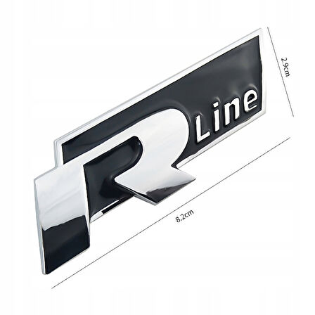 R-line yapıştırmalı logo-siyah / YACI147