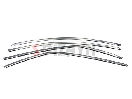 S-Dizayn Toyota Corolla Krom Cam Üst Çıtası 4 Prç. 2013-2018