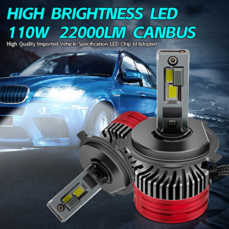 Led far ampulü canbus 110W 22000LM H4 12v / LAAM920