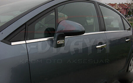 S-Dizayn Citroen C4 HB Krom Cam Çıtası 8 Prç 2005-2010