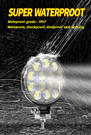 Space Çalışma lambası 10,8 x12cm yuvarlak 15ed 45w 12-32v adet / LASS308-1