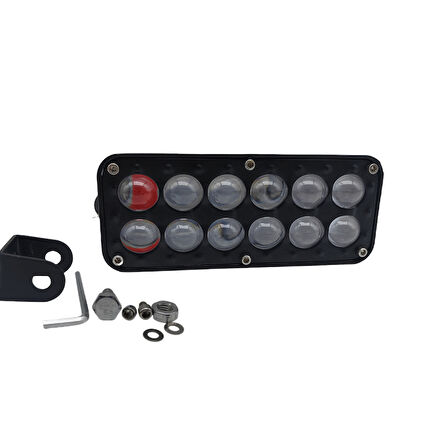 Space Offroad sis lambası kırmızı-mavi-beyaz -sarı çakarlı / beyaz sarı çakarlı/ LASS382