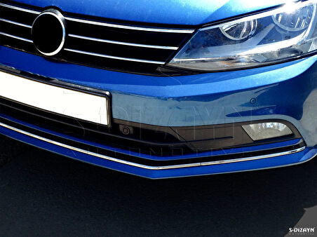 S-Dizayn VW Jetta Krom Ön Tampon Çıta 3 Prç. 2014-2019