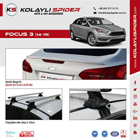 Ford Focus 3 SD Spoiler Bagaj Gt (Facelift) Fiber 2014 ve Sonrası