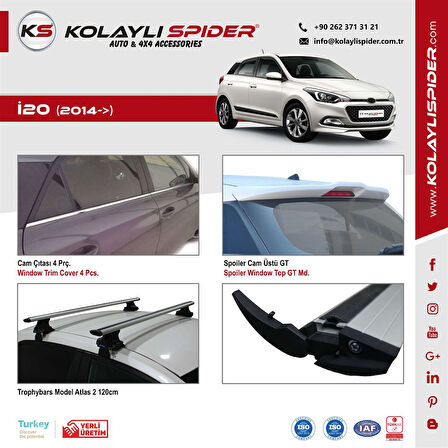 Hyundai i20 Spoiler Camüstü Gt Fiber 2014 ve Sonrası