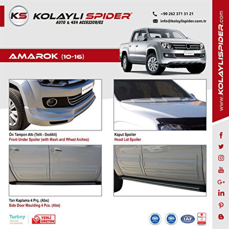 VW Amarok Yan Kaplama (Abs) 4 Prç 2010-2016