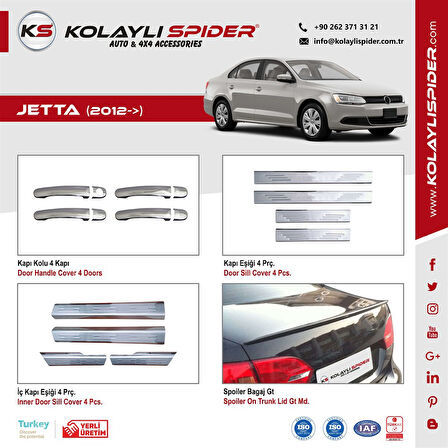 VW Jetta Spoiler Bagaj Gt Fiber 2012 ve Sonrası