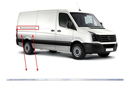 VW Crafter Sürgülü Kapı Çıtası 1 Prç Krom (U.Ş) 2006-2011