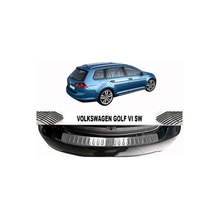 VW Golf 6 Arka Tampon Eşiği Krom SW 2009-2012