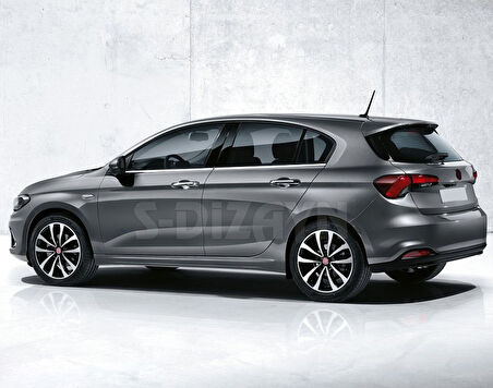 S-Dizayn Fiat Egea HB Krom Cam Çıtası 4 Prç. 2015-2020