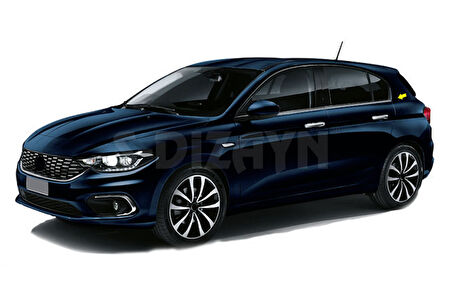 S-Dizayn Fiat Egea HB Krom Cam Çıtası 4 Prç. 2015-2020