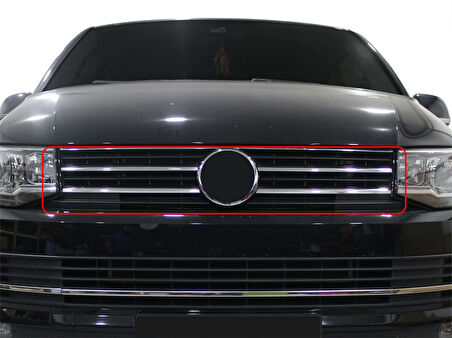 VW Transporter T6 Ön Panjur Çıtası  4 Prç Krom 2015 ve Sonrası