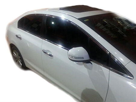 Honda Civic 9 Cam Üst Çıtası 8 Prç Krom 2012 ve Sonrası