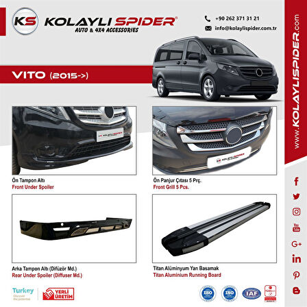 Mercedes Vito Bagaj İç Eşiği Krom 2015 ve Sonrası