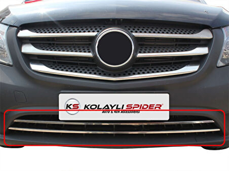 Mercedes Vito Ön Tampon Çıtası Krom 2 Prç 2015 ve Sonrası