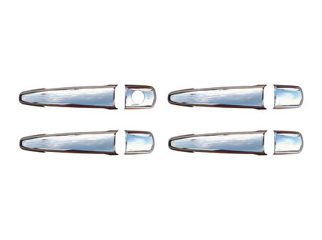 Peugeot 207 Kapı Kolu 4 Kapı Krom 2006-2013