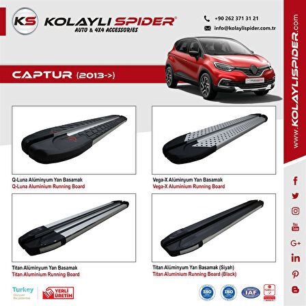 Renault Captur Kapı Eşiği 4 Prç Krom (Yazısız) 2013 ve Sonrası