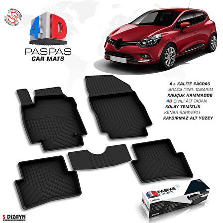 Renault Clio 4 HB 4D Havuzlu Paspas Bagaj Havuzu Seti 2012-2019