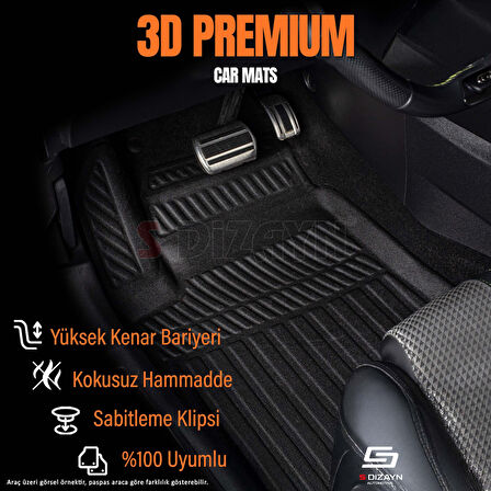 S-Dizayn Seat Leon 3D Pro Havuzlu Paspas 2012-2020 A+ Kalite