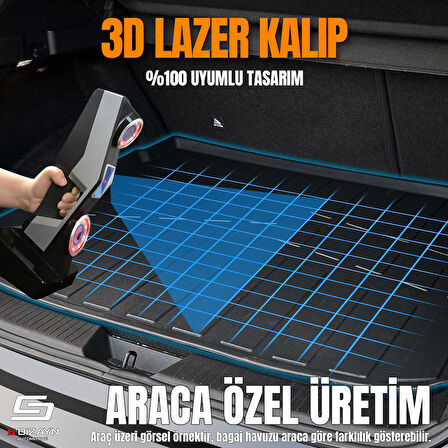 S-Dizayn MG HS Turbo Hybrid 3D Pro Bagaj Havuzu 2024 Üzeri A+ Kalite