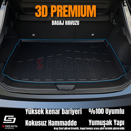 S-Dizayn Skoda Scala 3D Pro Bagaj Havuzu 2019 Üzeri A+ Kalite