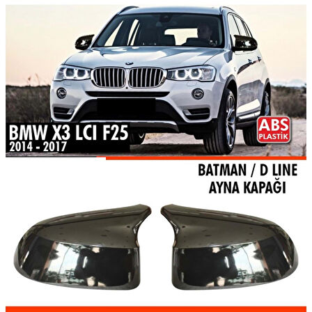 X3 F25 Batman Ayna Kapağı Piano Black / 2014 - 2017