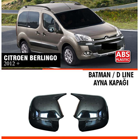 Berlingo Batman Ayna Kapağı Piano Black / 2012-2019