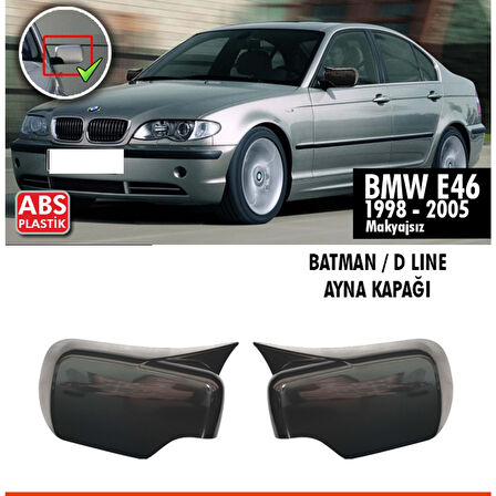 E46 Batman Ayna Kapağı Piano Black / 1998 - 2005