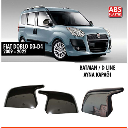 Doblo Batman Ayna Kapağı Piano Black / 2009-2022