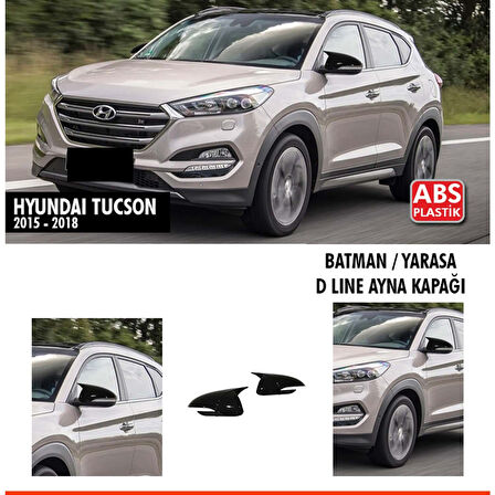 Tucson Batman Ayna Kapağı Piano Black / 2015-2018 Sinyalli
