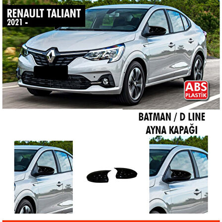 Taliant Batman Ayna Kapağı Piano Black / 2021 Sonrası