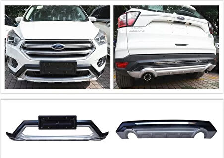 Ford Kuga Uyumlu 2016 2018 Ön Ve Arka Tampon Koruma Difüzör