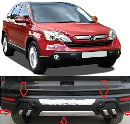 Honda Crv Uyumlu 2007 2011 Arka Tampon Koruyucu Koruma Difüzör