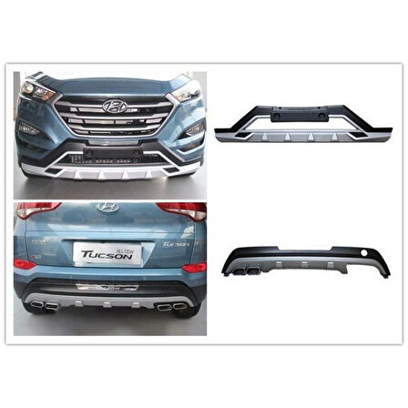 Hyundai Tucson 2015 2018 Uyumlu Ön Arka Tampon Koruması Difüzör