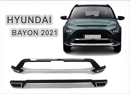 Hyundai Bayon Uyumlu 2021 Sonrası Ön Arka Tampon Koruma Difüzör