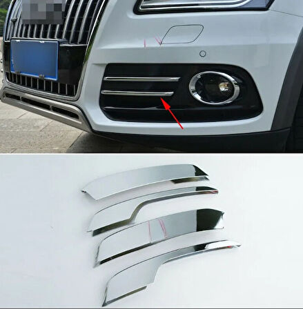 Audi Q5 2010 2017 Sis Farı Krom 4 Parça Abs (Plastik)