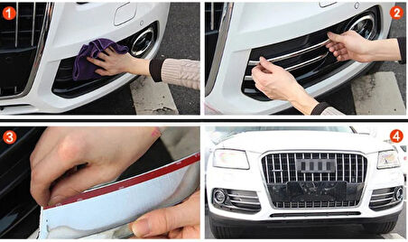 Audi Q5 2010 2017 Sis Farı Krom 4 Parça Abs (Plastik)