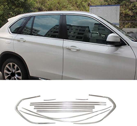 Bmw X5 Uyumlu 2014 2019 Cam Çıtası Kaplama Krom